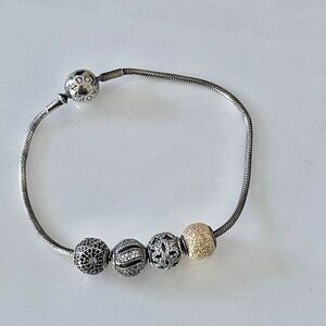 Pandora Essence Loyalty Appreciation Balance Sensitivity Sterling Charm Bracelet